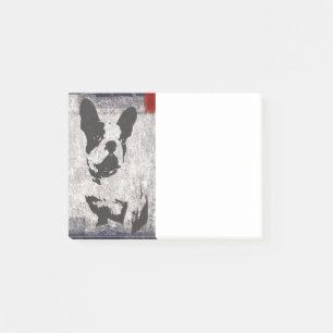 Notas Post-it® Boston Terrier en negro y blanco