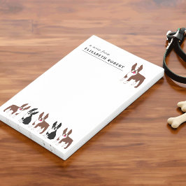 Notas Post-it® Boston terriers Black and White and Red Brown
