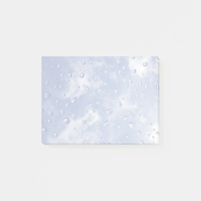 Notas Post-it® Botas De Agua En El Vidrio (Anverso)