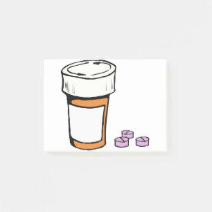 Notas Post-it® Botella de píldora de la prescripción