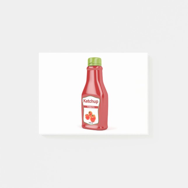 Notas Post-it® Botella de salsa de tomate (Anverso)