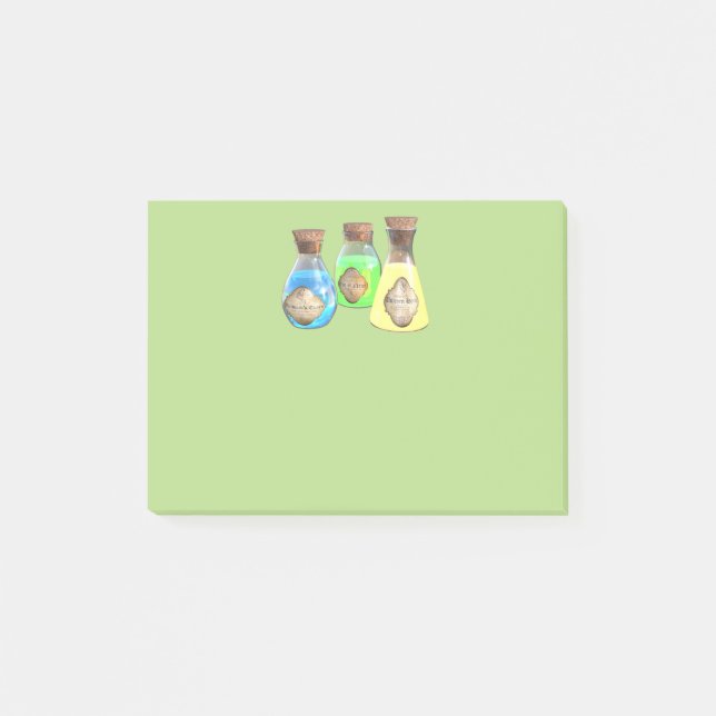 Notas Post-it® Botellas de poción (Anverso)