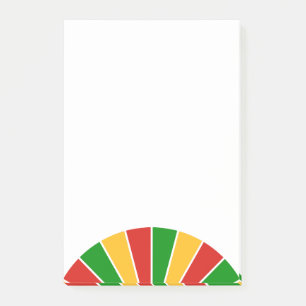 Notas Post-it® BOTÓN DE LA BANDERA DE RASTAFARI RAYOS + tus ideas
