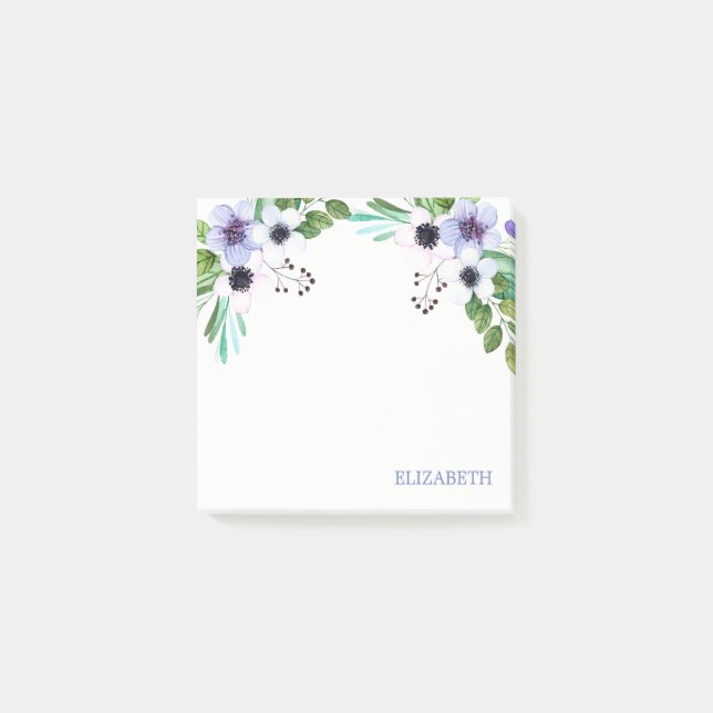 Notas Post-it® Bouquet acuarela (Anverso)