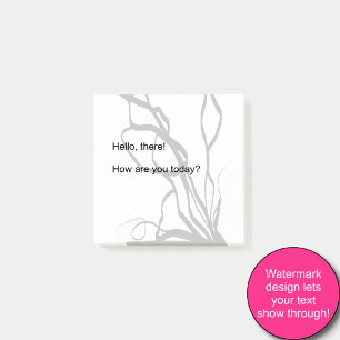 Notas Post-it® Bouquet Blanc: Resumen blanco y negro