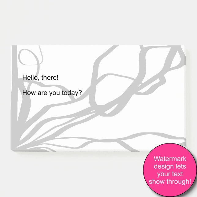 Notas Post-it® Bouquet Blanc: Resumen blanco y negro (Subido por el creador)