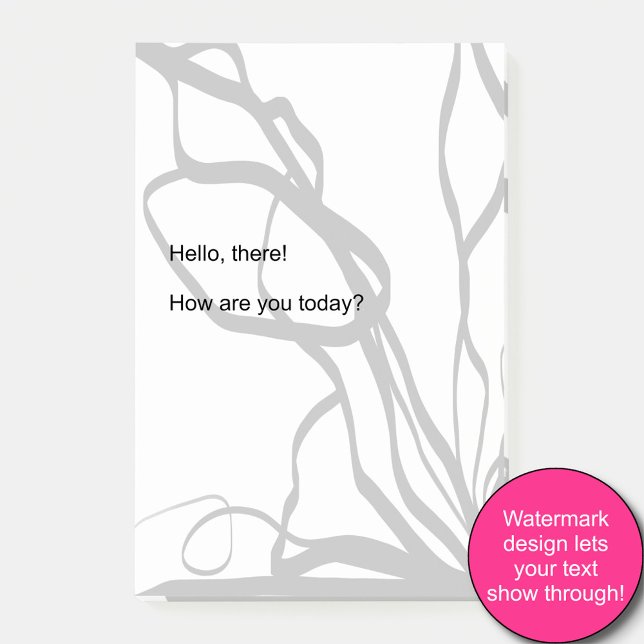 Notas Post-it® Bouquet Blanc: Resumen blanco y negro (Subido por el creador)