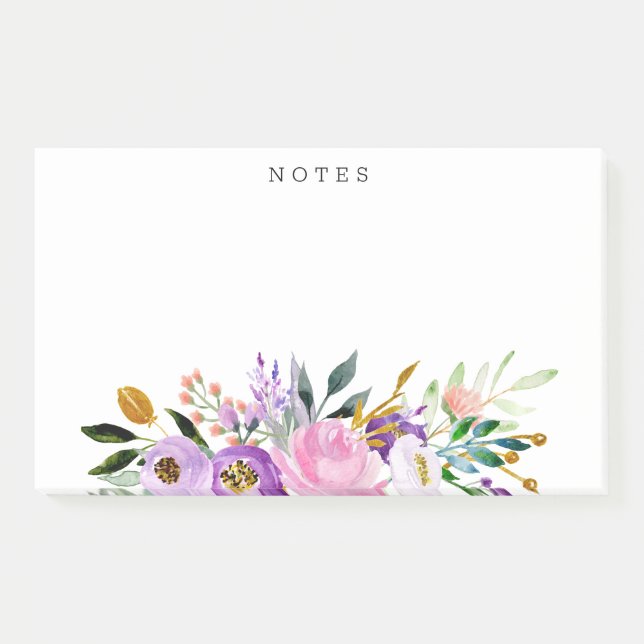 Notas Post-it® Bouquet floral caprichoso personalizado (Anverso)