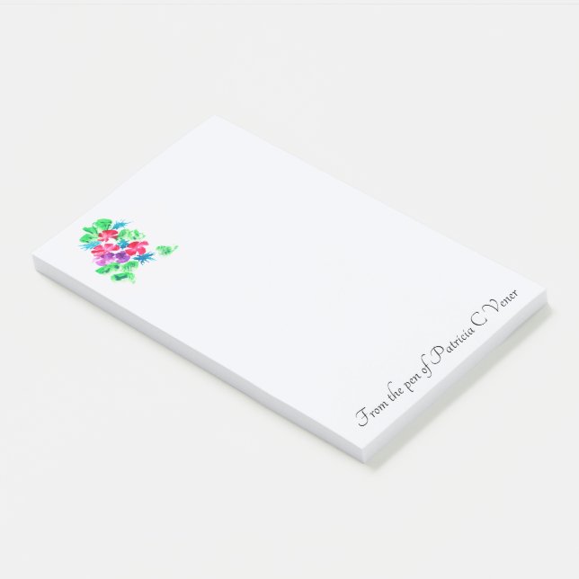 Notas Post-it® Bouquet floral de Bonito personalizada (En perspectiva)