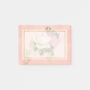 Notas Post-it® Bouquet rosa rosa blanco