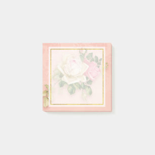 Notas Post-it® Bouquet rosa rosa blanco