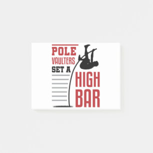 Notas Post-it® Bóvedas de polo divertidos de Pole Vault con alto