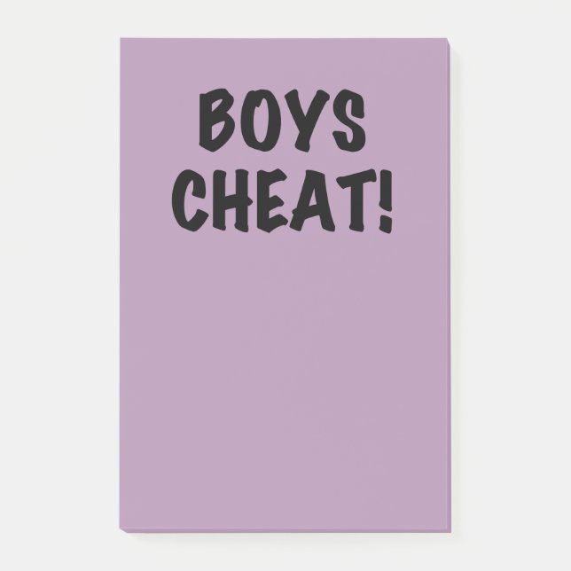 Notas Post-it® Boys Cheat (Anverso)