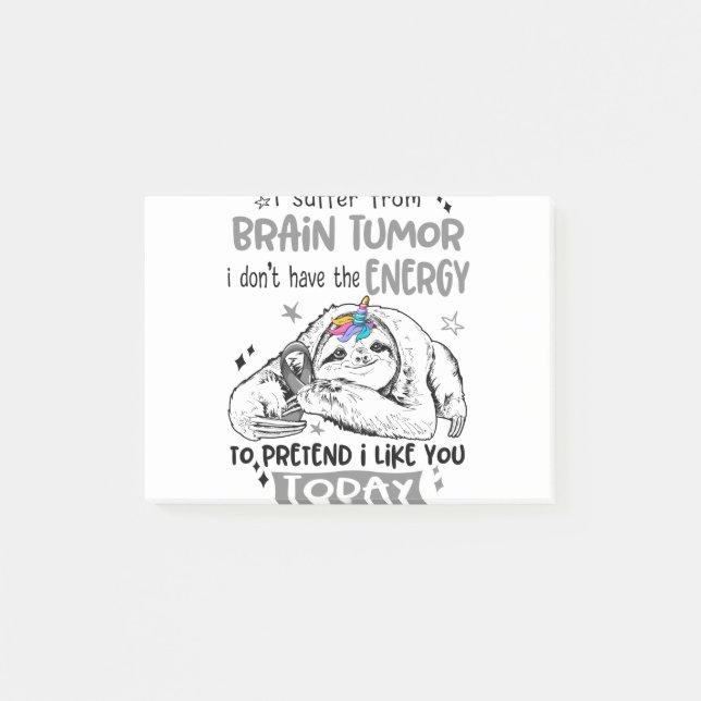 Notas Post-it® Brain Tumor Awareness Month Ribbon Gifts (Anverso)