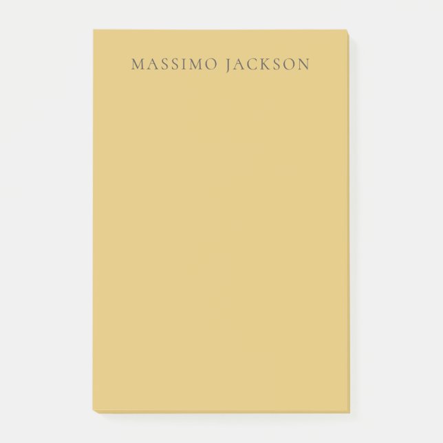 Notas Post-it® Brass Yellow Minimalist Plain Modern Aesthetic (Anverso)