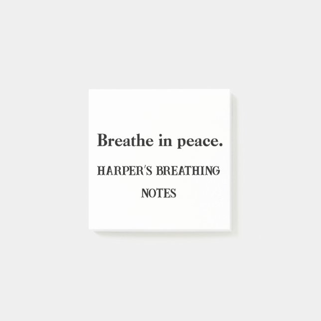 Notas Post-it® Breathe In Peace - Personalizado Mindness Sticky P (Anverso)