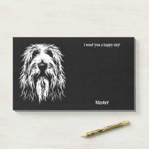 Notas Post-it® Briard Abstract Art Dog Name