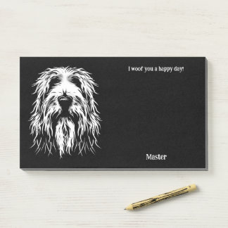Notas Post-it® Briard Abstract Art Dog Name