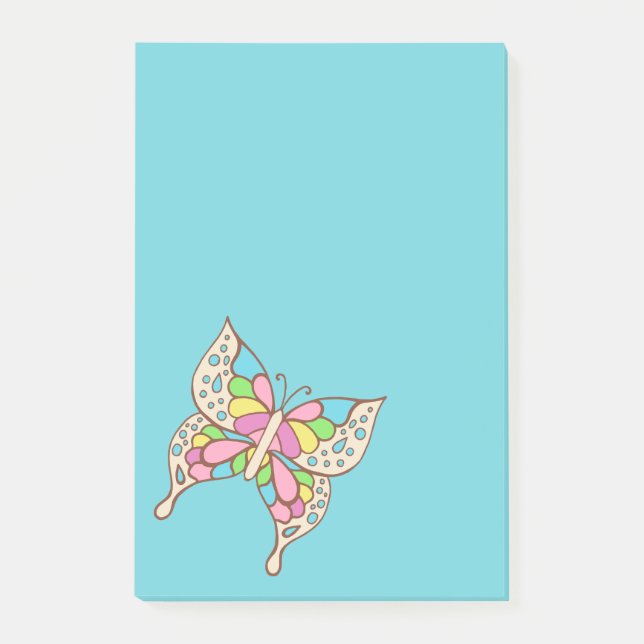 Notas Post-it® Bright Butterfly Post It Notes  (Anverso)