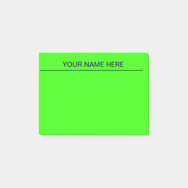 Notas Post-it® Bright Green Post escribe (Anverso)