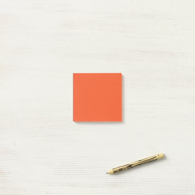 Notas Post-it® Bright Orange Minimalist Solid Background (Escritorio)