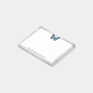 Notas Post-it® Brilliant Blue Butfly Notes