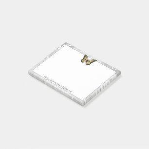 Notas Post-it® Brilliant Gold Butfly Notes