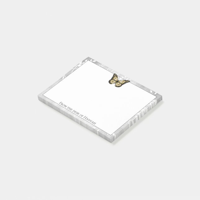 Notas Post-it® Brilliant Gold Butfly Notes (En perspectiva)