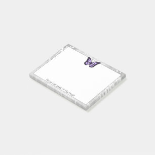 Notas Post-it® Brilliant Purple Butterfly Notes