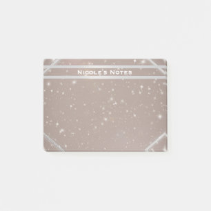 Notas Post-it® Brillo Celestial Glam Moderno Personalizado de Mod
