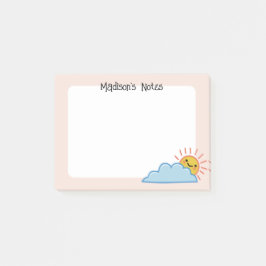 Notas Post-it® Brillo del sol y nubes personalizadas