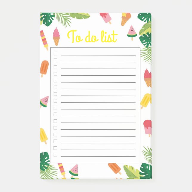 Notas Post-it® Brisa de verano (Anverso)