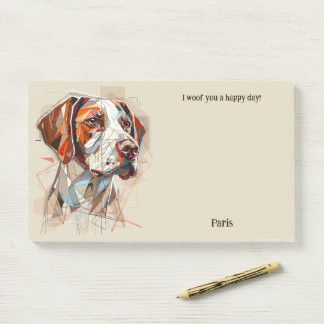 Notas Post-it® Brittany Abstract Art Dog Name