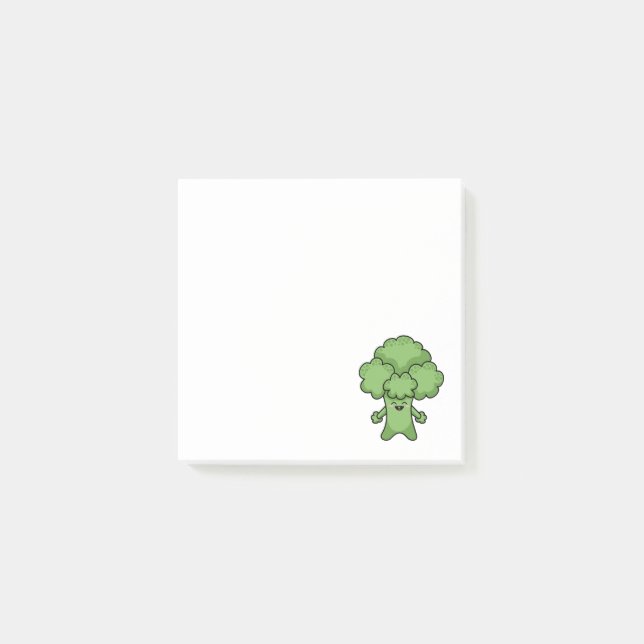 Notas Post-it® Brócoli verde divertido (Anverso)
