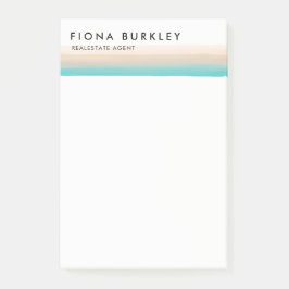 Notas Post-it® Brote de pincel de color de agua minimalista