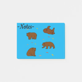 Notas Post-it® Brown Bears