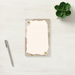 Notas Post-it® Brown Beige Vintage Scrapbook Lined Notes