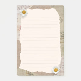 Notas Post-it® Brown Beige Vintage Scrapbook Lined Notes