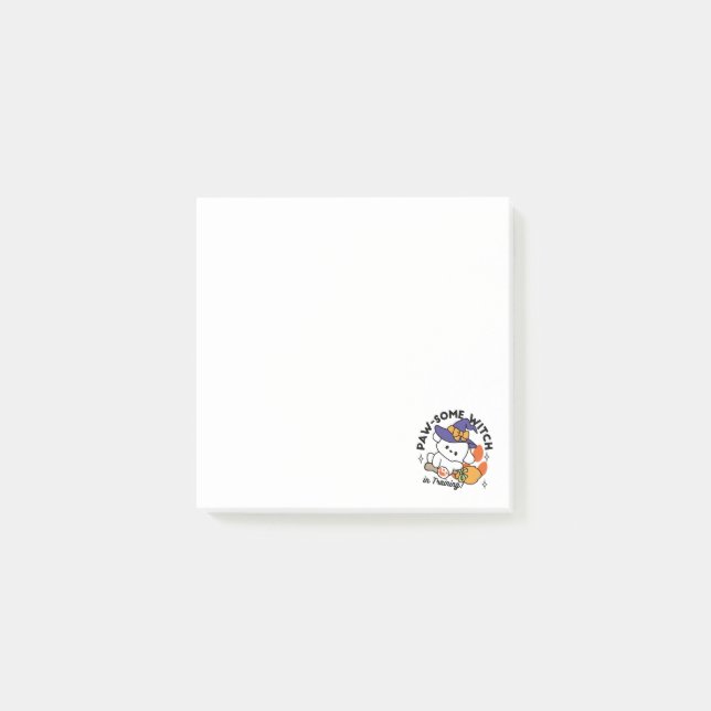 Notas Post-it® Bruja atractiva en entrenamiento - Perro de Hallow (Anverso)