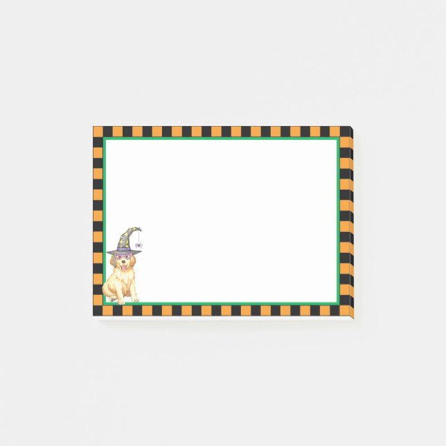 Notas Post-it® Bruja de oro (Anverso)