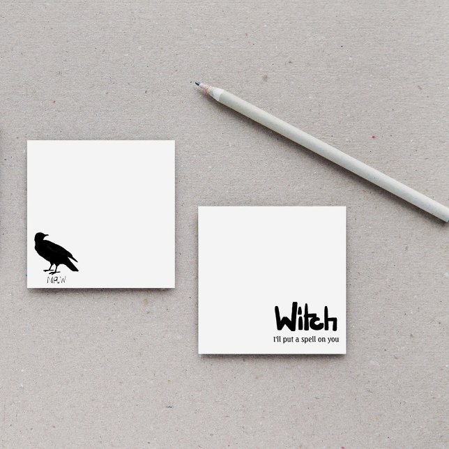 Notas Post-it® Bruja en tinta negra a mano que dice (Subido por el creador)