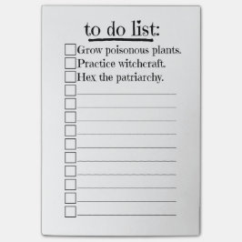 Notas Post-it® Bruja feminista para hacer la lista