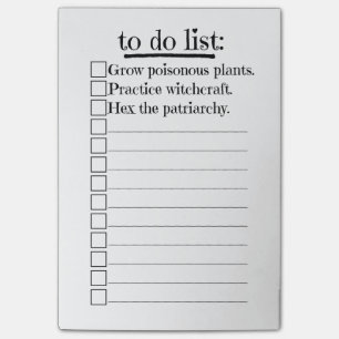 Notas Post-it® Bruja feminista para hacer la lista