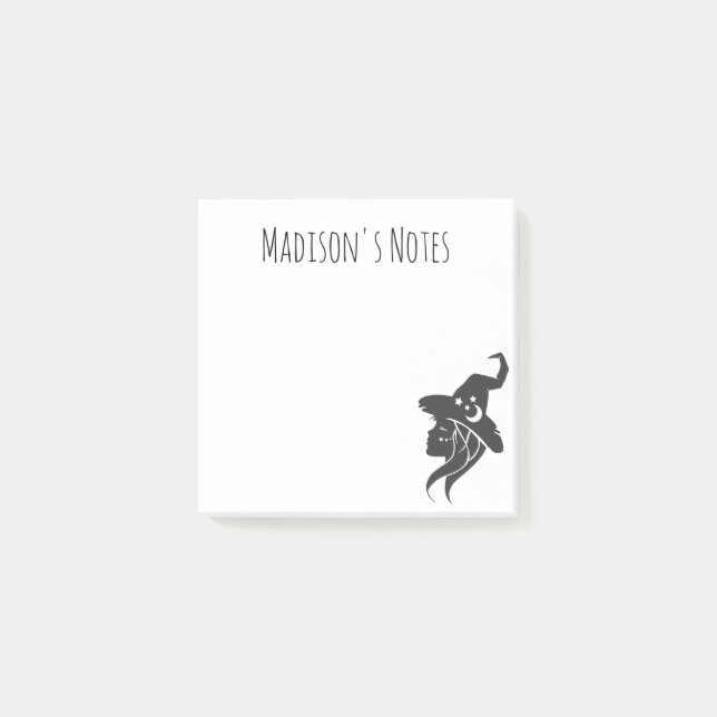 Notas Post-it® Bruja Genial Nombre Personalizado (Anverso)