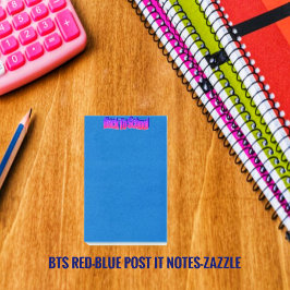 Notas Post-it® BTS-Rojo-Azul