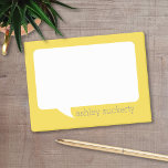 Notas Post-it® Bubble de charla amarilla y gris añaden nombre<br><div class="desc">Un delicioso diseño personalizado para que envíes mensajes. Si necesita ajustar la ilustración,  haga clic en el botón personalizar y realice cambios.</div>