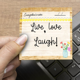 Notas Post-it® Bucólica Granja, lámparas y flores 3" x "3