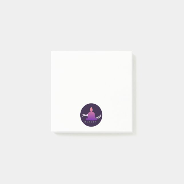 Notas Post-it® Buda hermoso "atento" (Anverso)