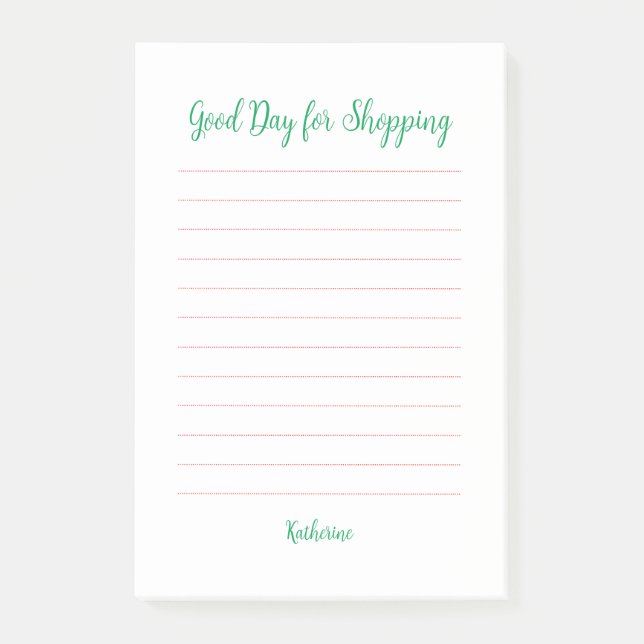 Notas Post-it® Buen día para ir de compras (Anverso)