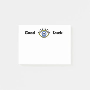 Notas Post-it® Buena suerte, talismán de ojos azules
